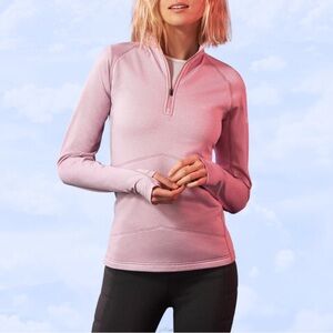 OROS Explorer Quarter Zip pullover in Nebula Heather Pink Solarcore size Large